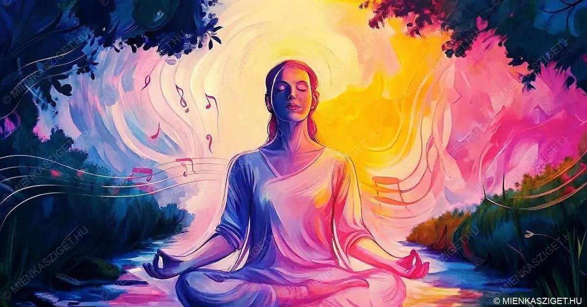 A gyógyító zene segíti a relaxációt és a pihentető megnyugvást, csökkenti a stresszt, javítja a hangulatot, és elősegíti a mentális és fizikai jólétet, miközben harmonikus légkört teremt a hallgatók számára.